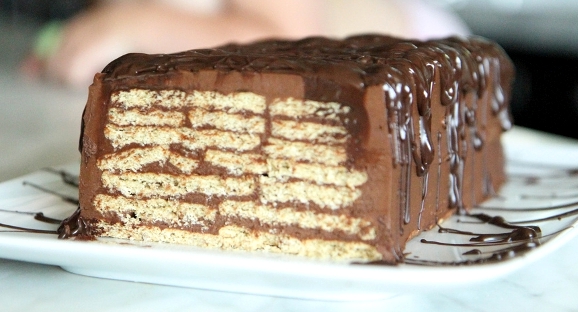 торт без выпекания из печенья - Торт без выпечки из печенья - "Кофе с шоколадом"!