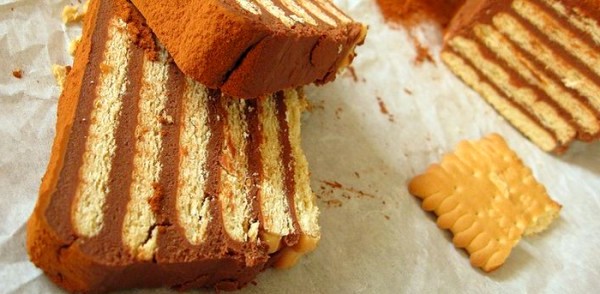 торт из печенья - Торт без выпечки из печенья - "Кофе с шоколадом"!