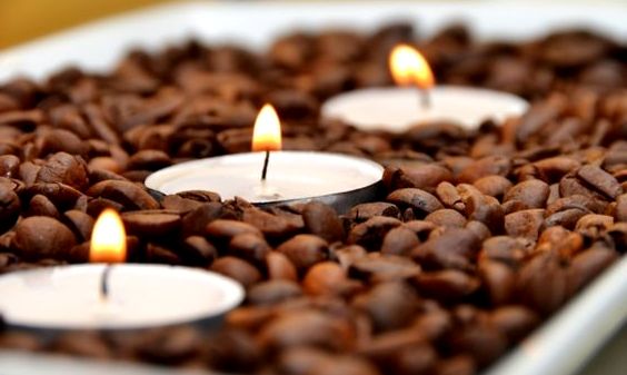 свечи в кофейных зернах - Как сделать кофейный ароматизатор для дома?