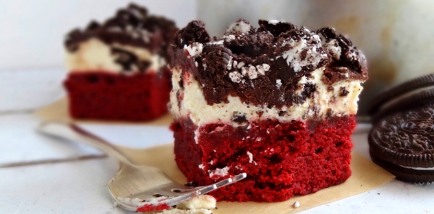 Пирожные красный бархат с кремом и шоколадом - Пирожные - красный бархат с кремом и шоколадом!